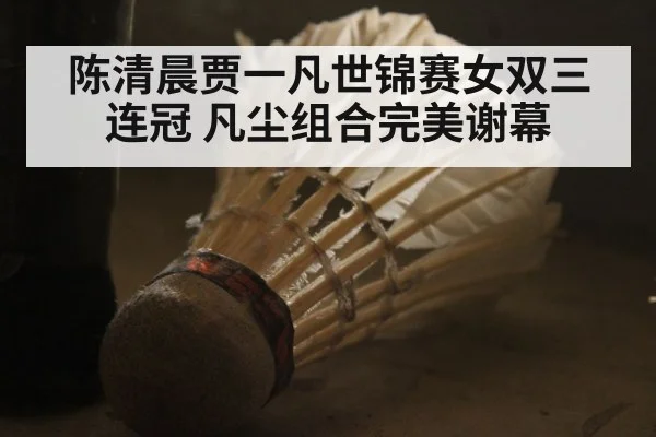 陈清晨贾一凡世锦赛女双三连冠 凡尘组合完美谢幕